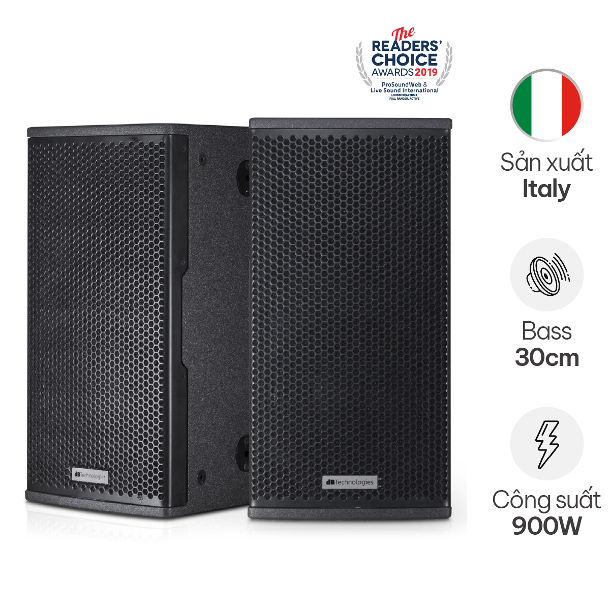 Loa dBTechnologies Vio X12 (Bass 30cm, Active, Made in Italy, Từ Neo)