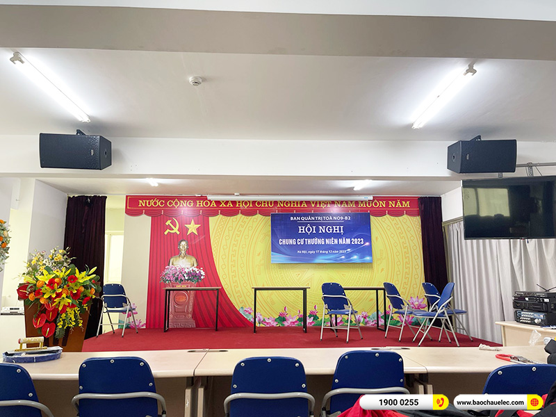 Lắp đặt dàn âm thanh hội trường hơn 33tr cho Ban Quản trị chung cư tại Hà Nội (Denon DP-R212, CA-J602, KX180A, U100 Plus X)