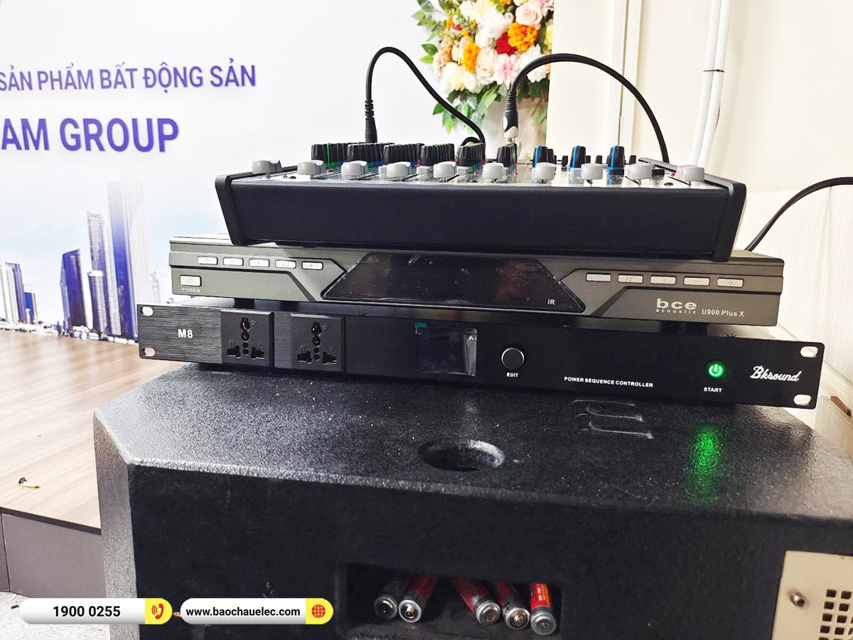 Lắp đặt dàn âm thanh hội trường Audiocenter cho Công ty BĐS Bắc Trung Nam Group tại Hà Nội 