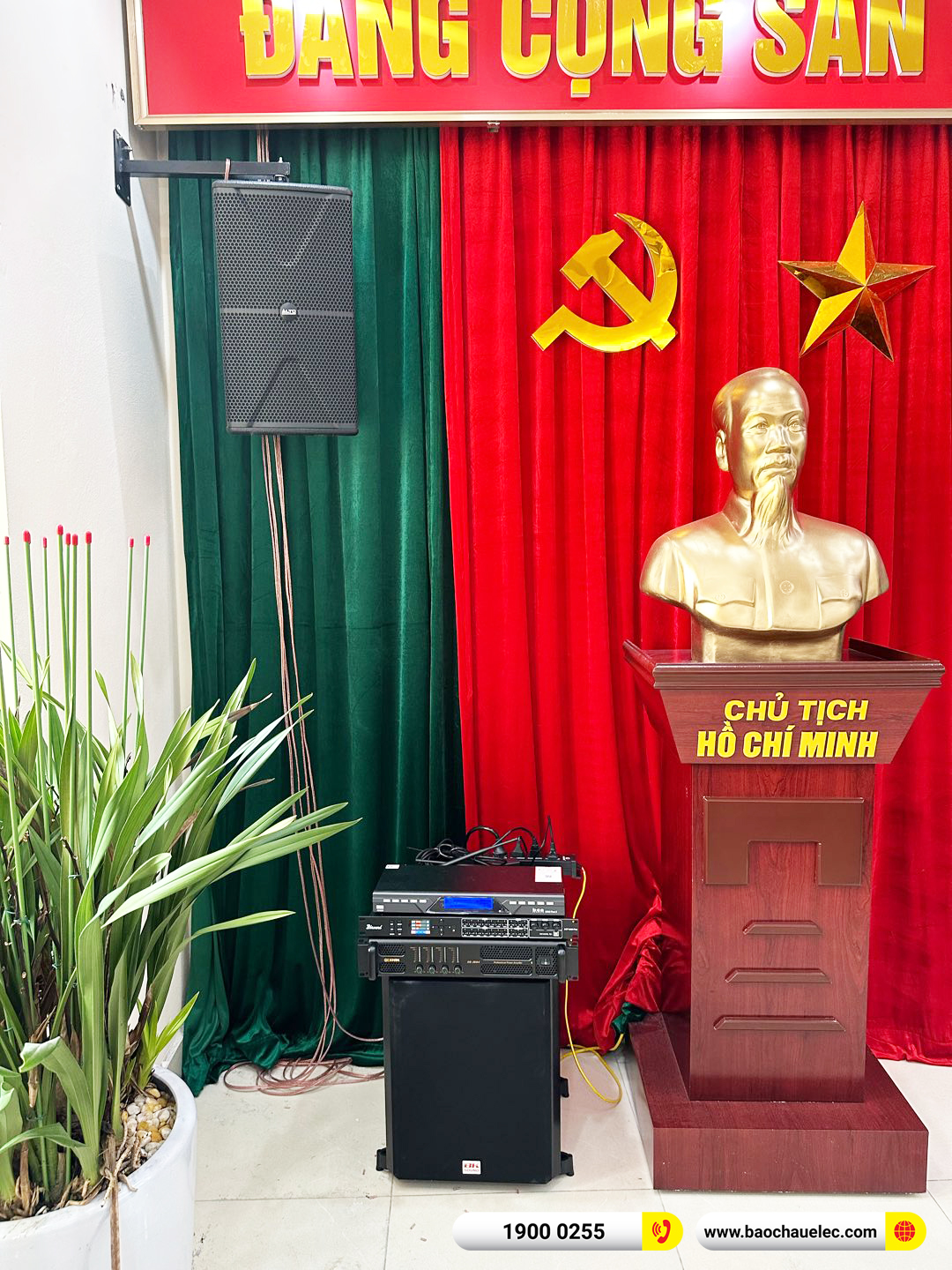 Lắp đặt dàn âm thanh hội trường Alto cho cơ quan tại Hà Nội (Alto AT2000II, CA-J604, DSP 9000 Plus, SW612, U900 Plus X) 