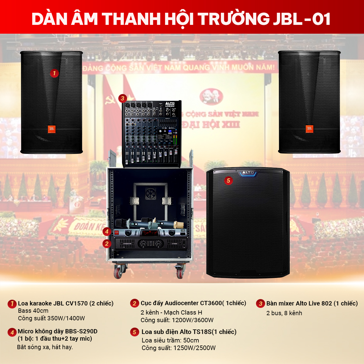 Dàn âm thanh hội trường JBL-01
