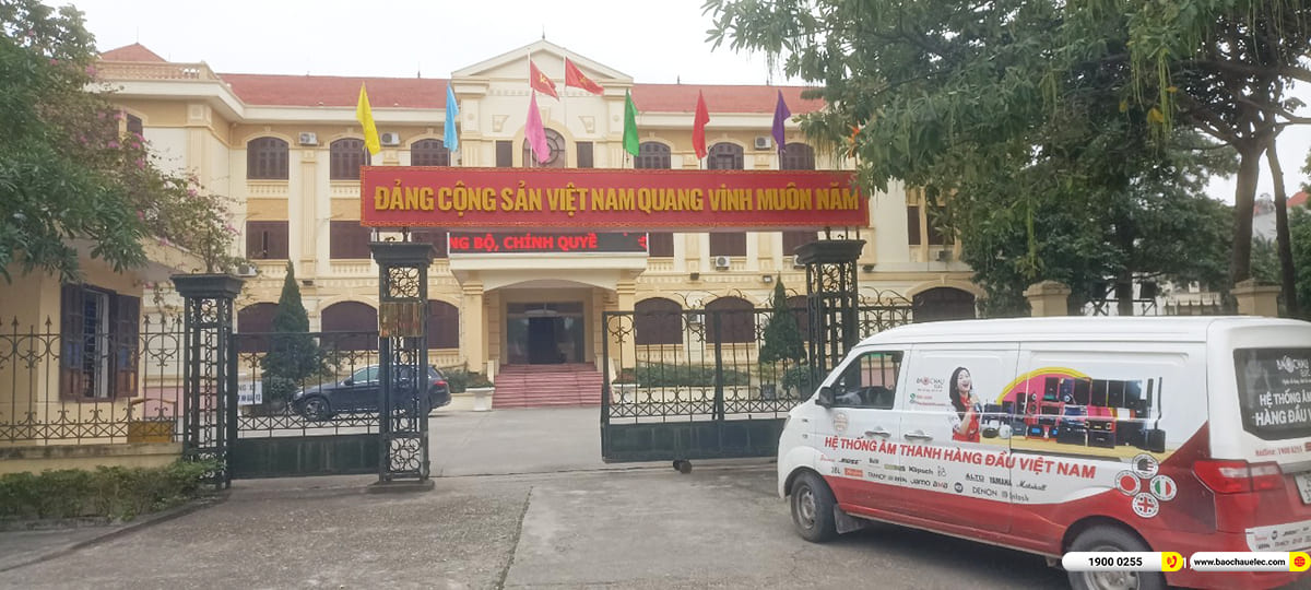 Lắp đặt dàn âm thanh hội trường RCF cho UBND thị xã Quế Võ ở Bắc Ninh