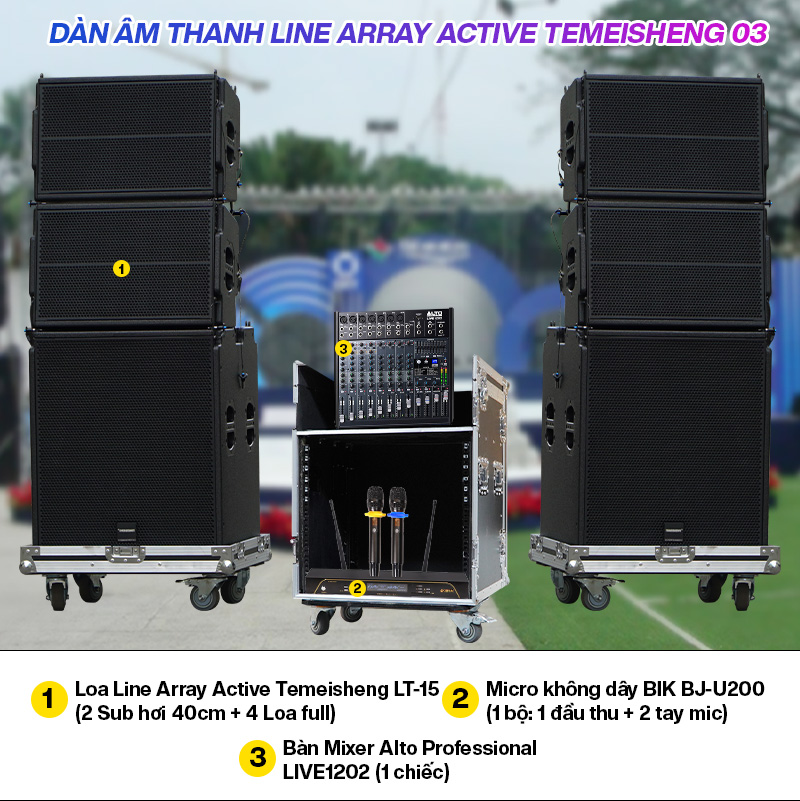 Dàn Âm Thanh Line Array Active Temeisheng 03