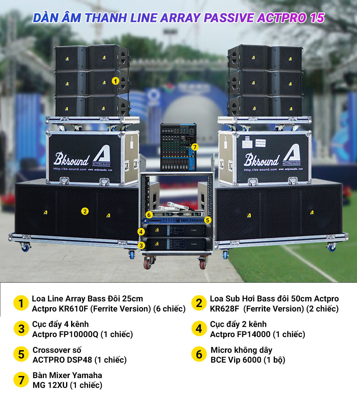 Dàn âm thanh Line Array Passive Actpro 15