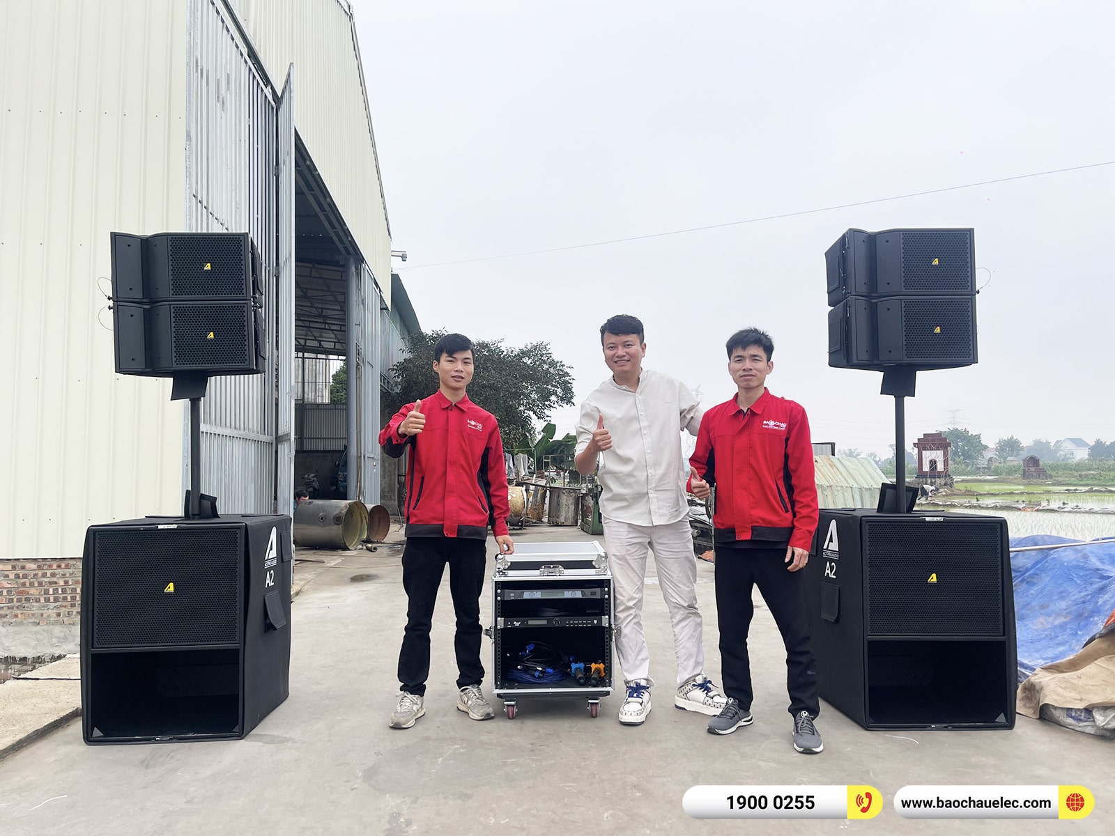 Lắp đặt dàn Line Array Actpro sự kiện, đám cưới gần 90tr cho anh Minh tại Bắc Ninh (Active Actpro A2, KP500, BCE VIP3000,…) 