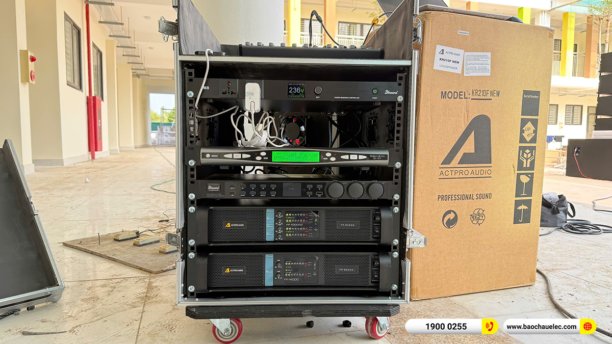 Lắp đặt dàn Line Array Actpro sự kiện, sân khấu cho Trường THCS Trung Hòa tại Hà Nội