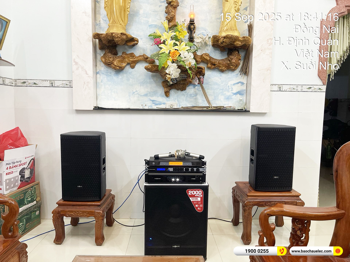 Lắp đặt dàn karaoke Audiocenter cho anh Tuyền tại Đồng Nai 