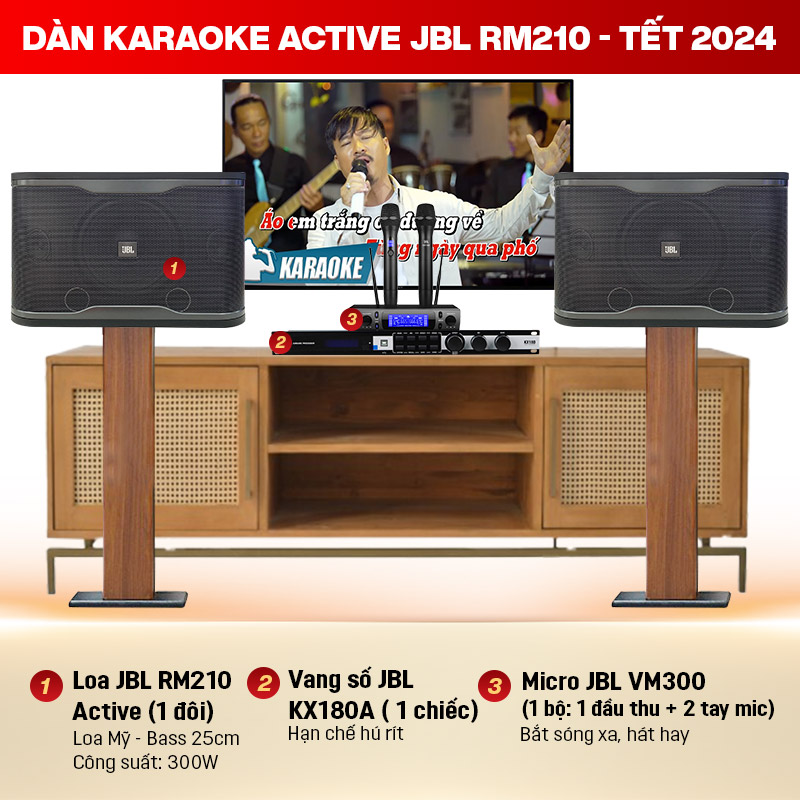 Dàn karaoke Active JBL RM210 - Tết 2024