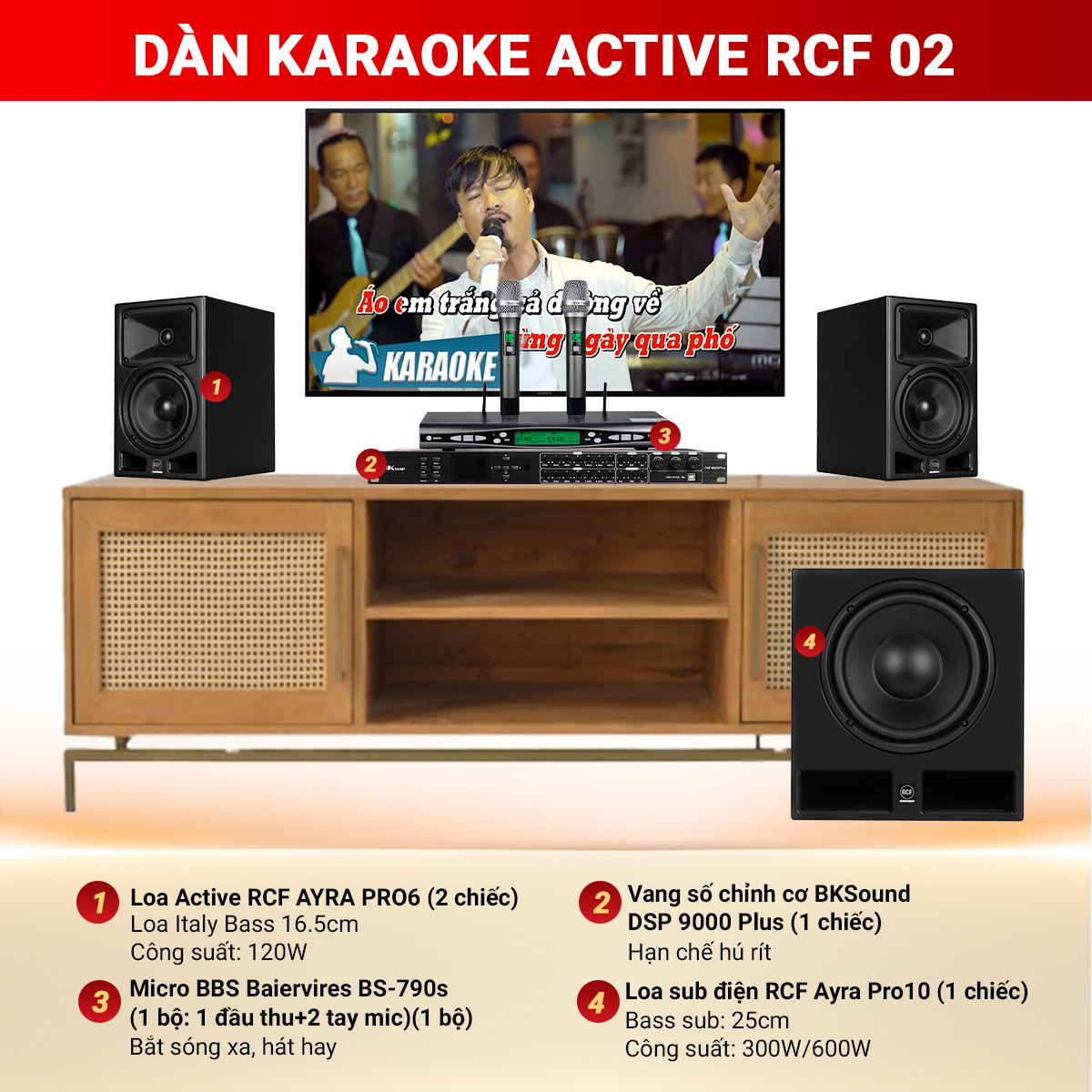 Dàn karaoke Active RCF 02