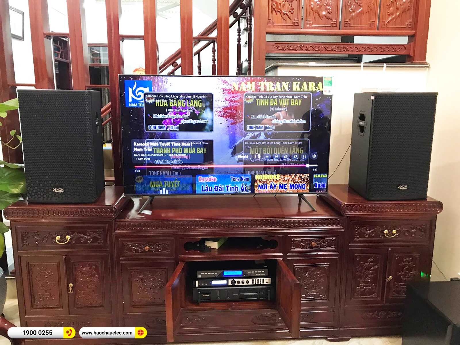 Lắp đặt dàn karaoke Denon hơn 33tr cho anh Chí tại Nam Định 