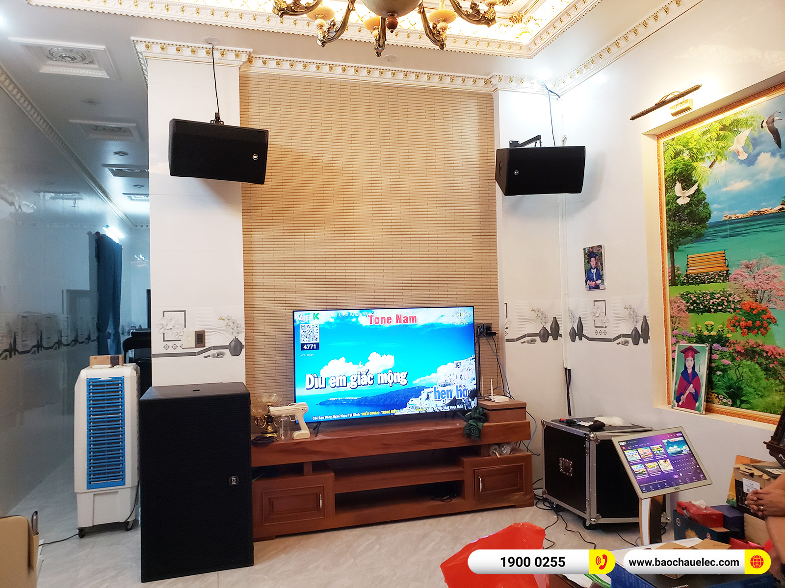 Lắp đặt dàn karaoke RCF hơn 351tr cho anh Chiến tại Quảng Ngãi