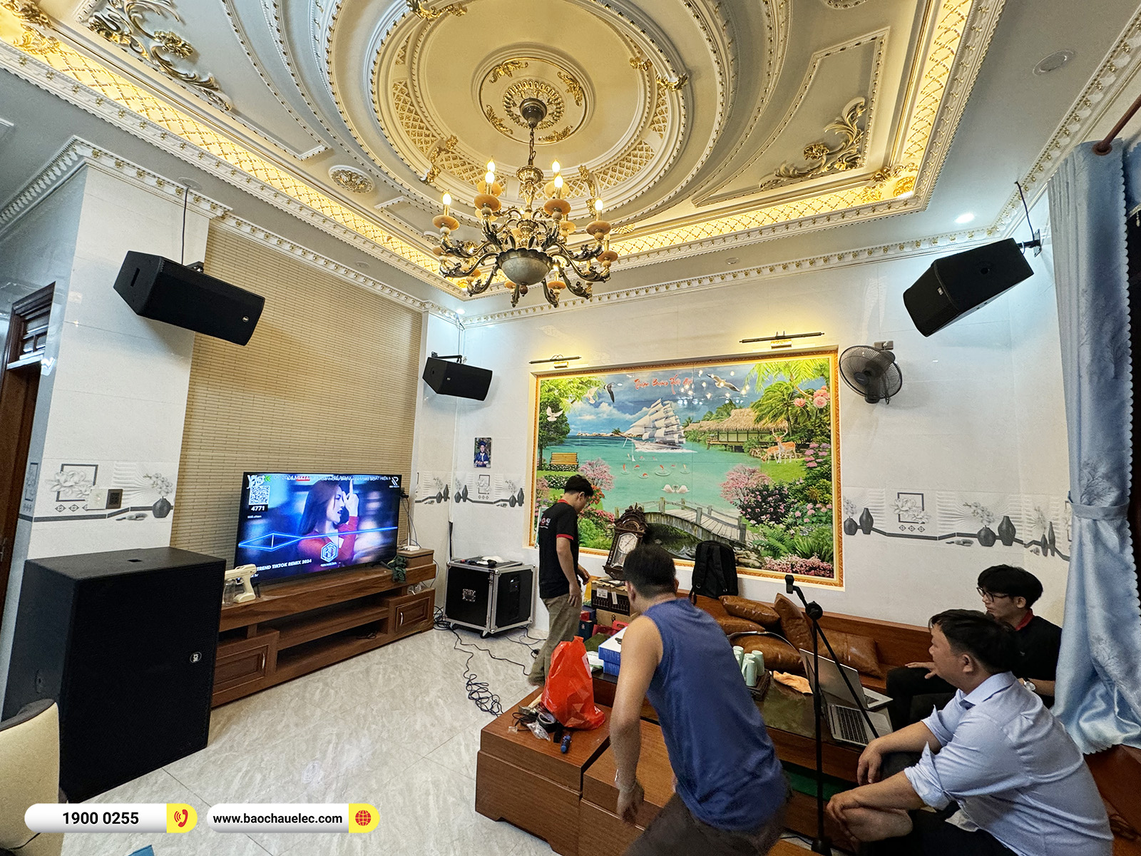 Lắp đặt dàn karaoke RCF hơn 351tr cho anh Chiến tại Quảng Ngãi