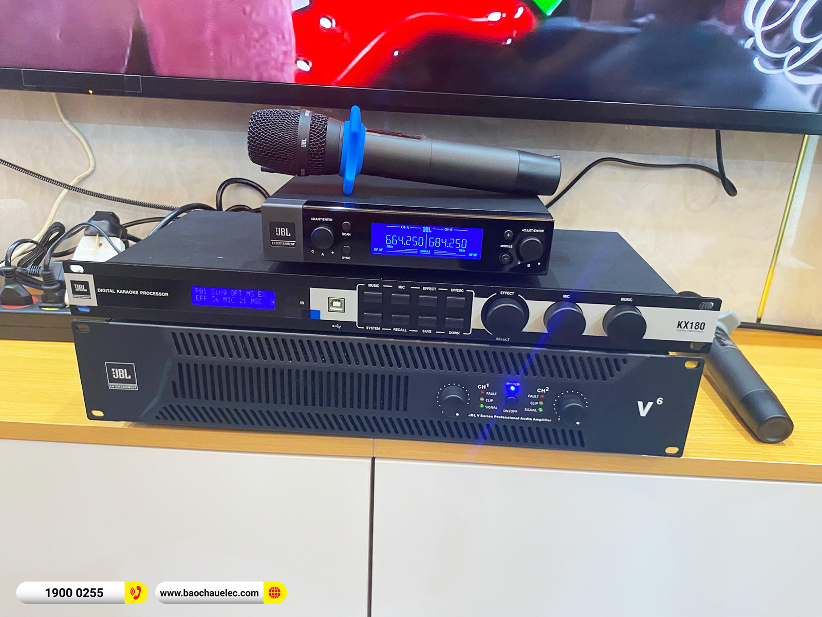 Lắp đặt dàn karaoke JBL gần 61tr cho anh Doanh tại Hà Nội (JBL MTS10, JBL V6, KX180A, JBL A120P, JBL VM200)