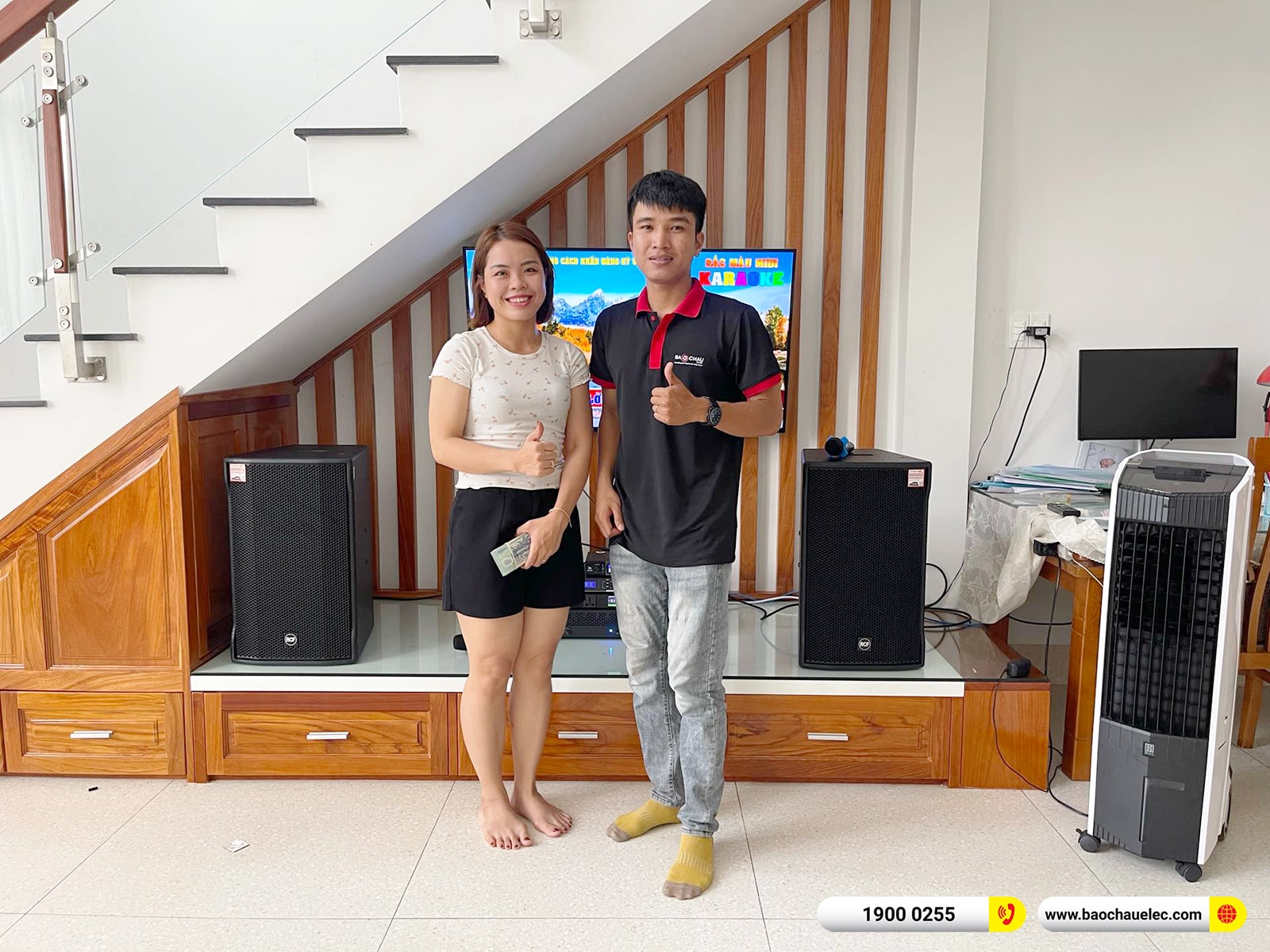 Lắp đặt dàn karaoke RCF hơn 100tr cho anh Dương tại Đồng Nai 