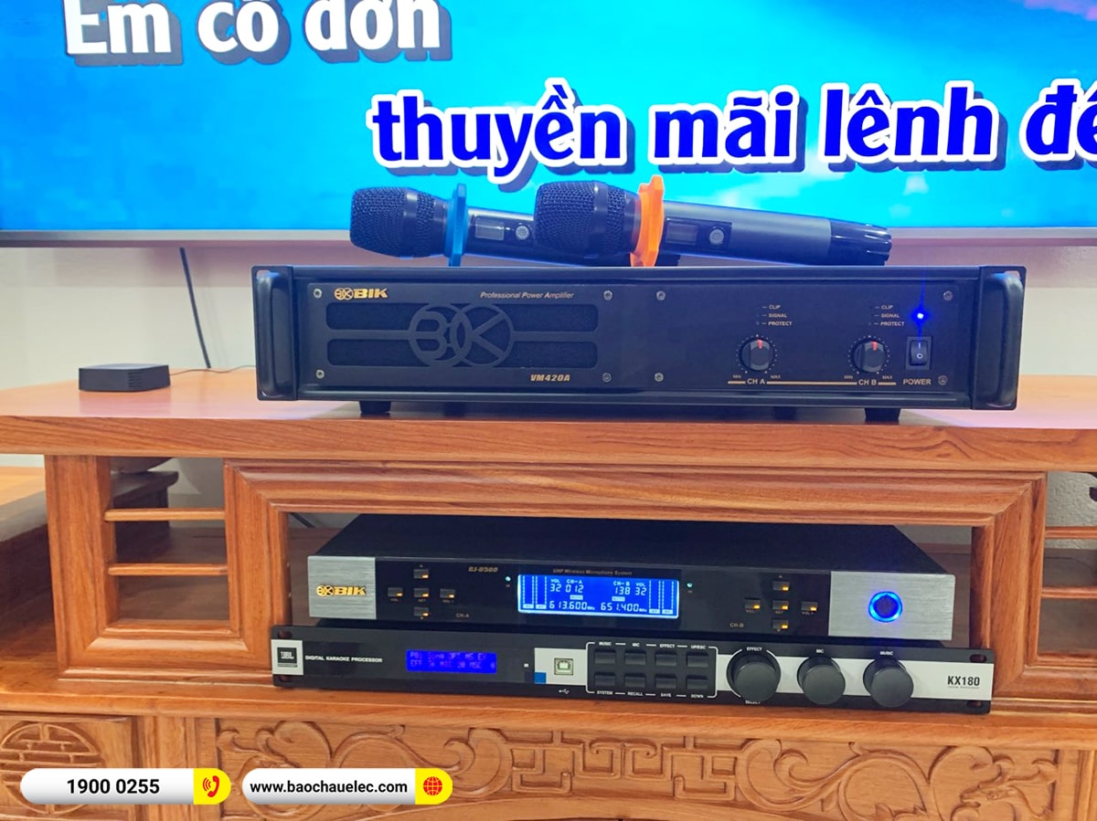 Lắp đặt dàn karaoke Domus hơn 31tr cho anh Dương tại Hà Nội (DP6100 Max, VM420A, KX180A, SW512C, BJ-U500)