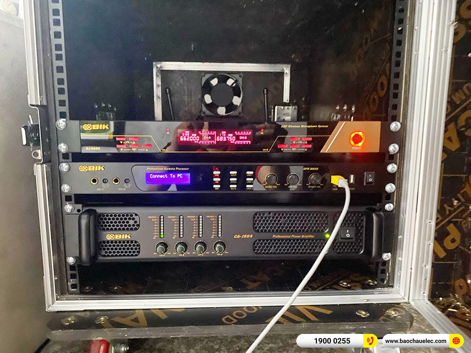 Lắp đặt dàn karaoke BIK hơn 51tr cho anh Hồng tại Nam Định (BIK BSP 412II, CA-J804, BPR-8600, W66 Plus, BJ-U600)