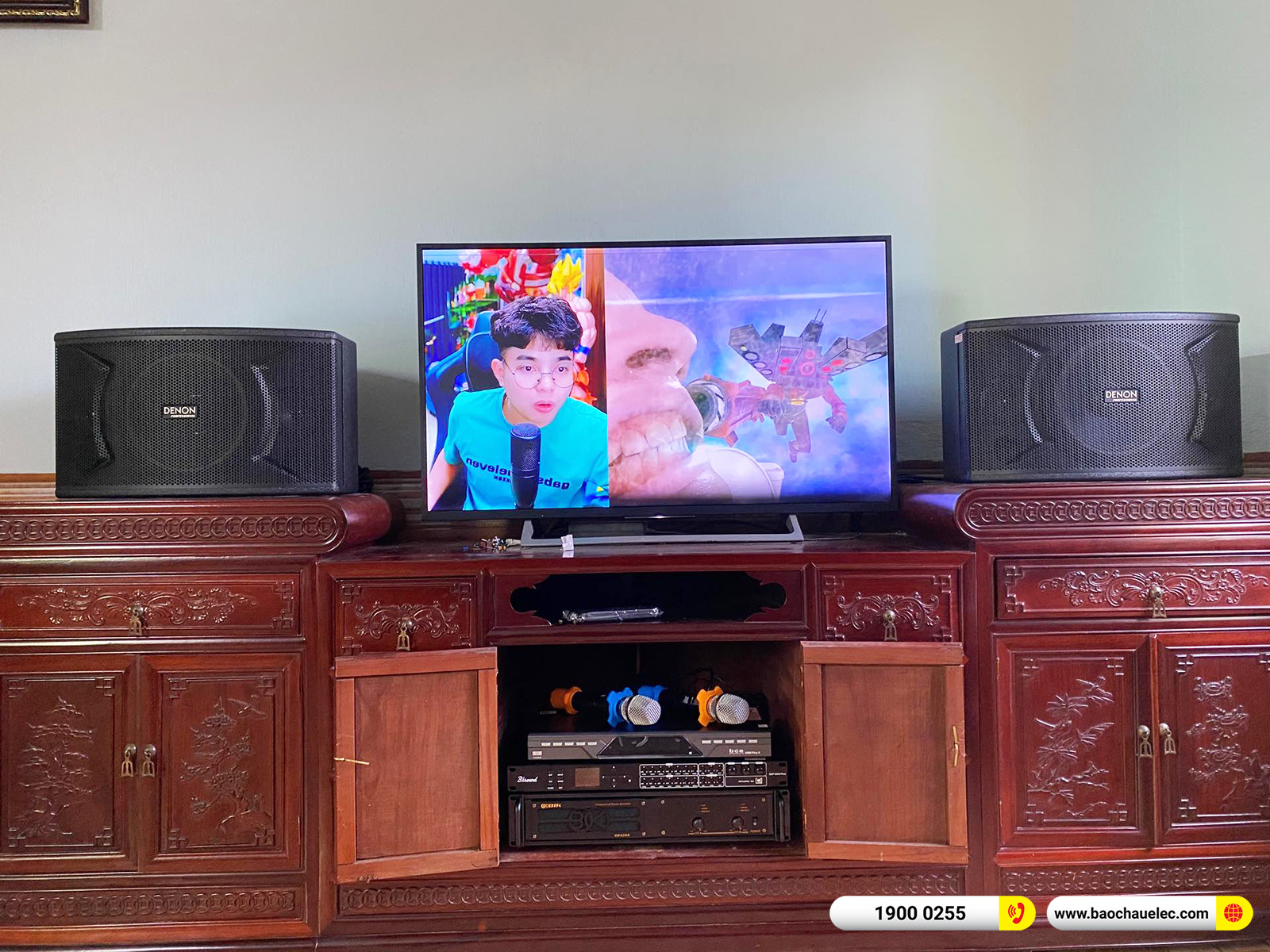 Lắp đặt dàn karaoke Denon hơn 18tr cho anh Hùng tại Thái Nguyên