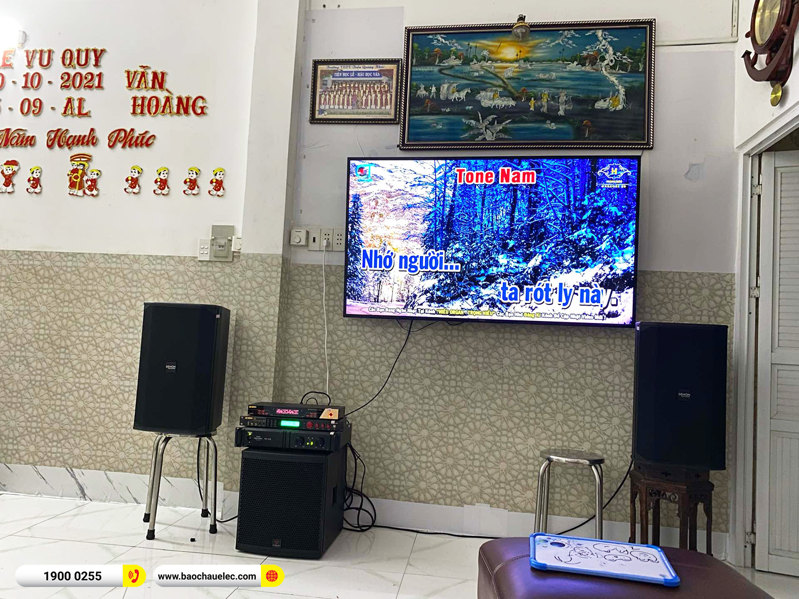 Lắp đặt dàn karaoke Denon gần 72tr cho anh Hưng tại TPHCM