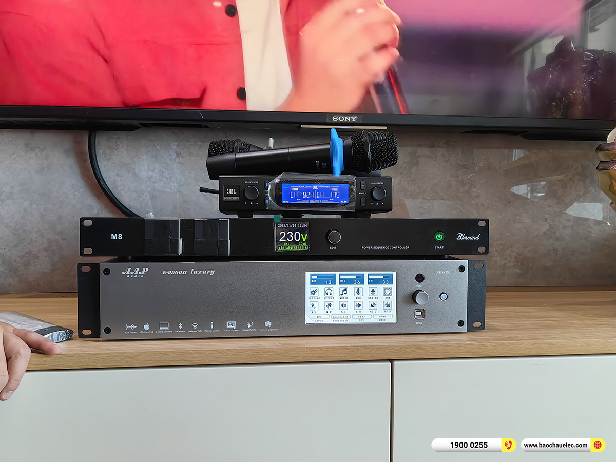 Lắp đặt dàn karaoke di động RCF hơn 94tr cho anh Khương tại Hà Nội