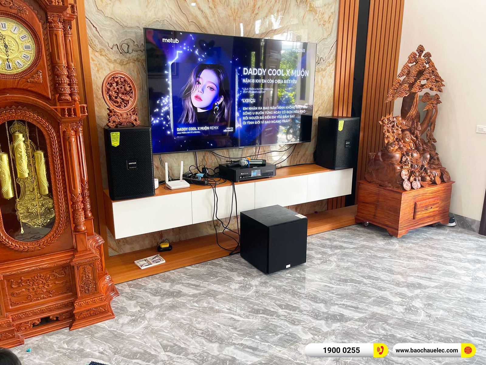 Lắp đặt dàn karaoke Domus hơn 22tr cho anh Thắng tại Hà Nội