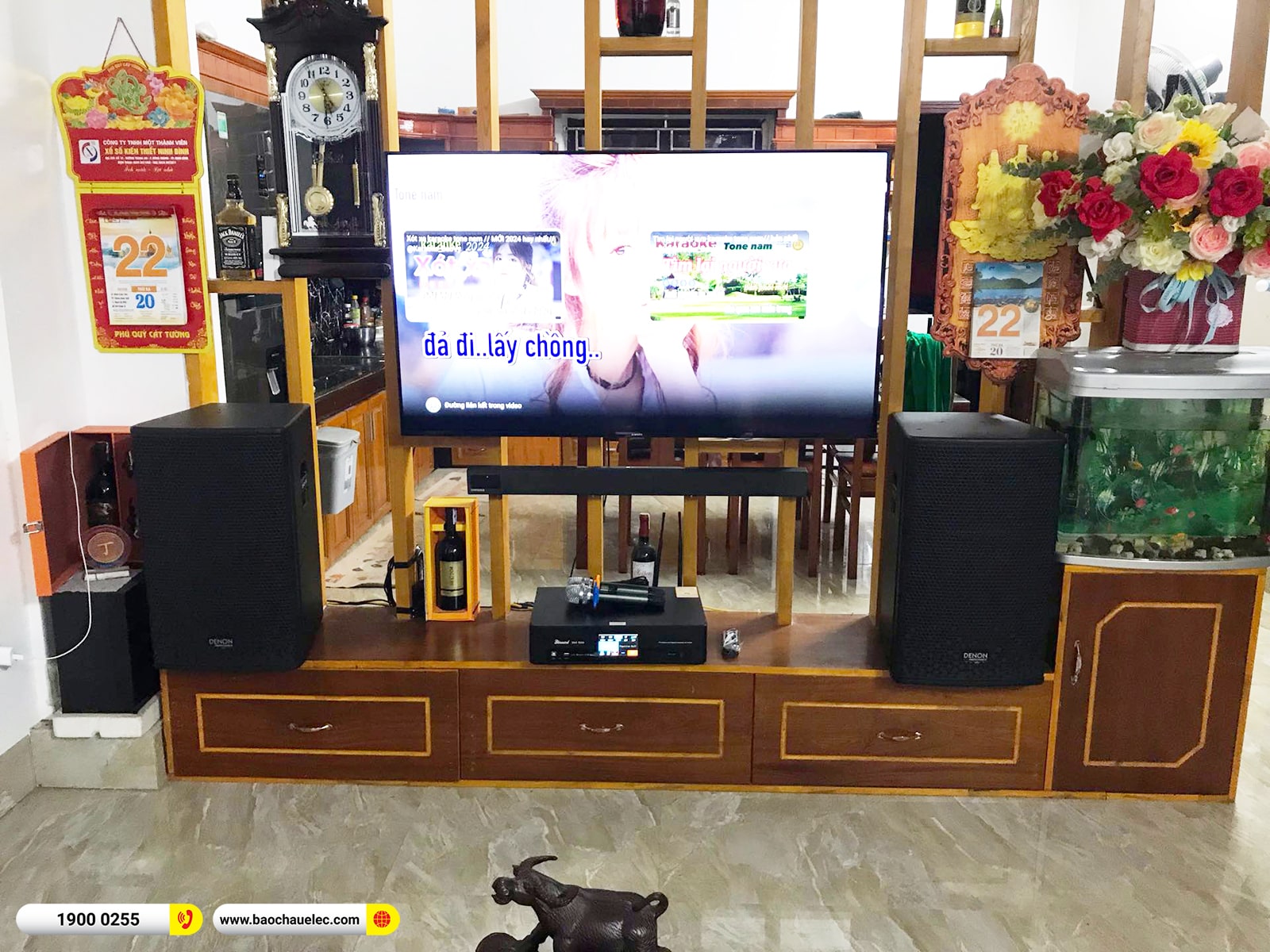 Lắp đặt dàn karaoke Denon hơn 23tr cho anh Thuyết tại Ninh Bình