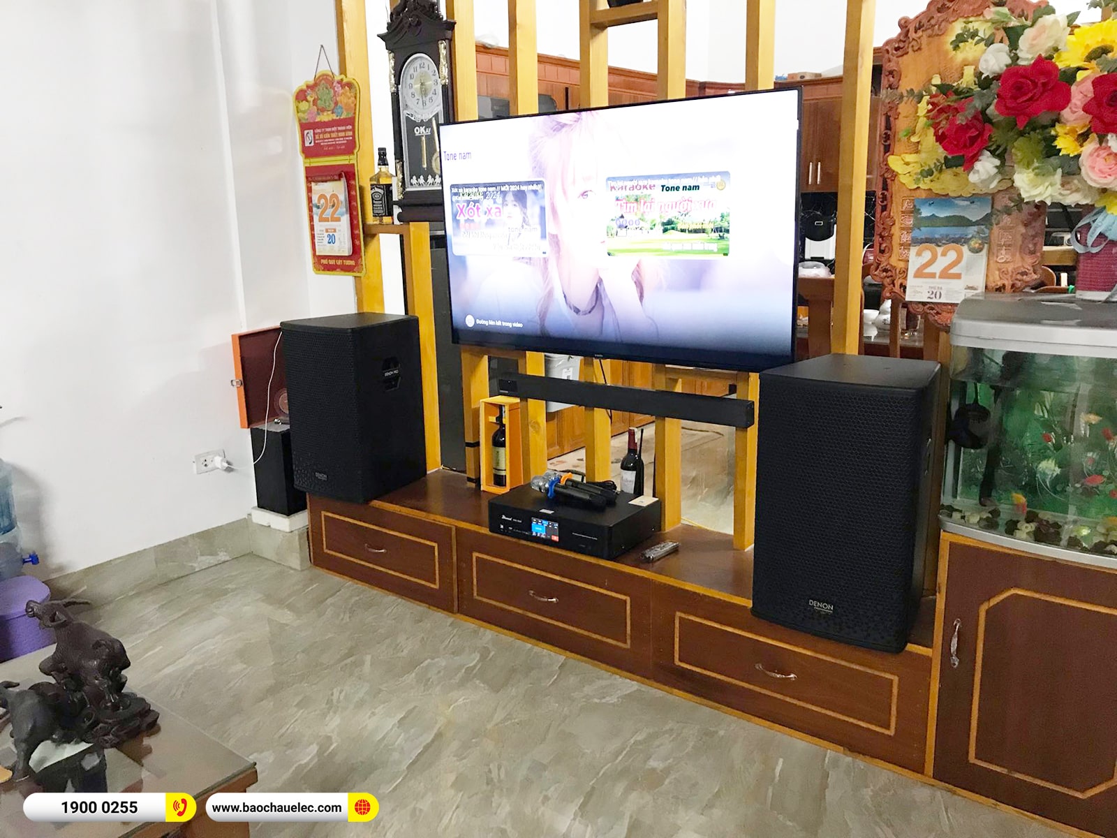 Lắp đặt dàn karaoke Denon hơn 23tr cho anh Thuyết tại Ninh Bình