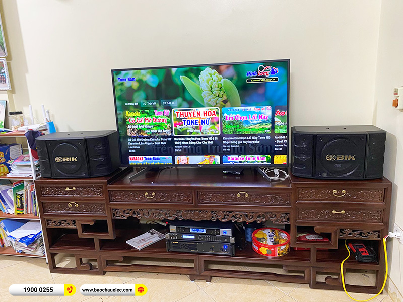 Lắp đặt dàn karaoke BIK hơn 24tr cho anh Tính tại Hà Nội (BIK BS-998X, VM620A, KP600, BIK BJ-U500)