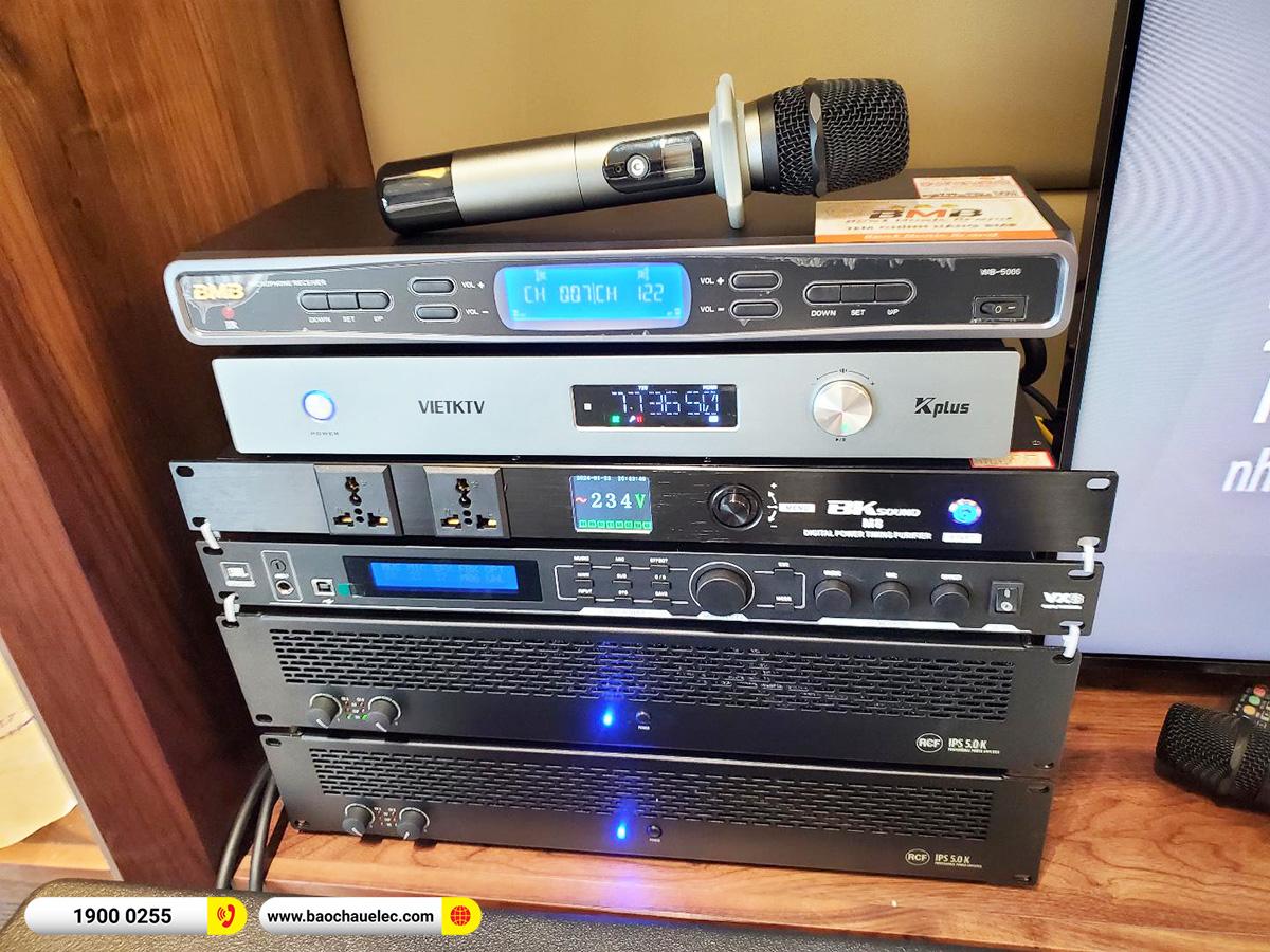 Lắp đặt dàn karaoke RCF hơn 238tr cho anh Trí tại Hà Nội (RCF C5212-66, IPS 5.0K, VX8, PRX 418S, WB5000S,…)