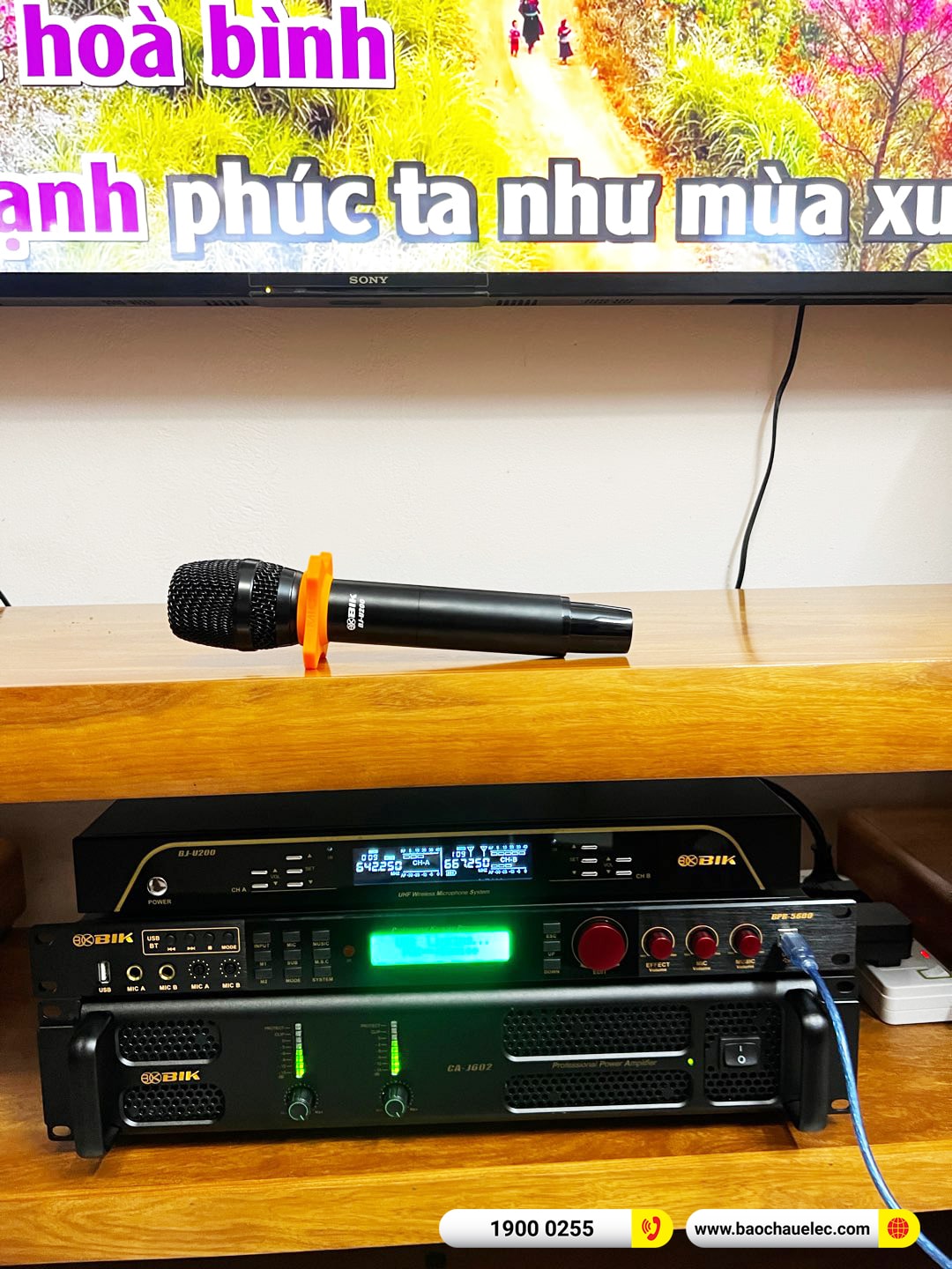 Lắp đặt dàn karaoke BIK hơn 39tr cho anh Văn tại Hà Nội 