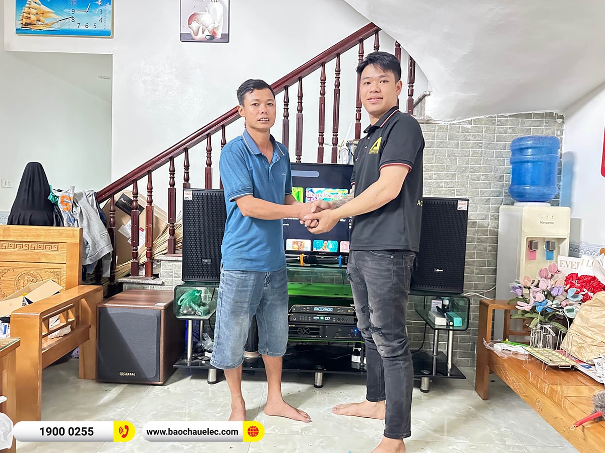 Lắp đặt dàn karaoke Audiocenter cho anh Hinh tại Hà Nội