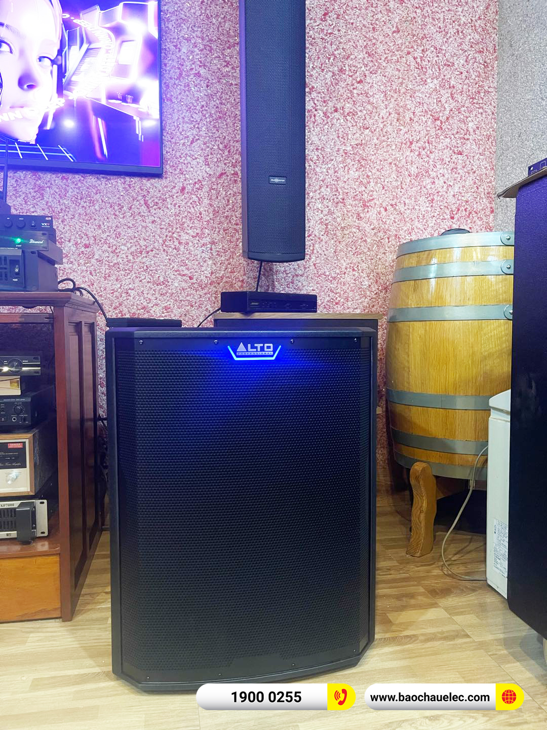 Lắp đặt dàn karaoke gắn tường Audiocenter cho anh Tân tại Đồng Nai