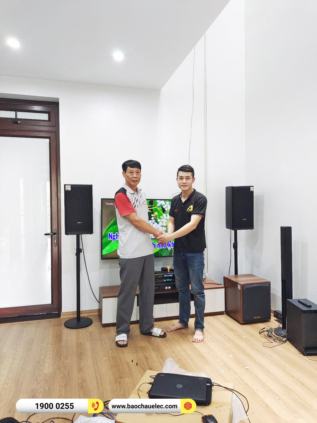 Lắp đặt dàn karaoke Audiocenter cho anh Tú tại Thái Nguyên 
