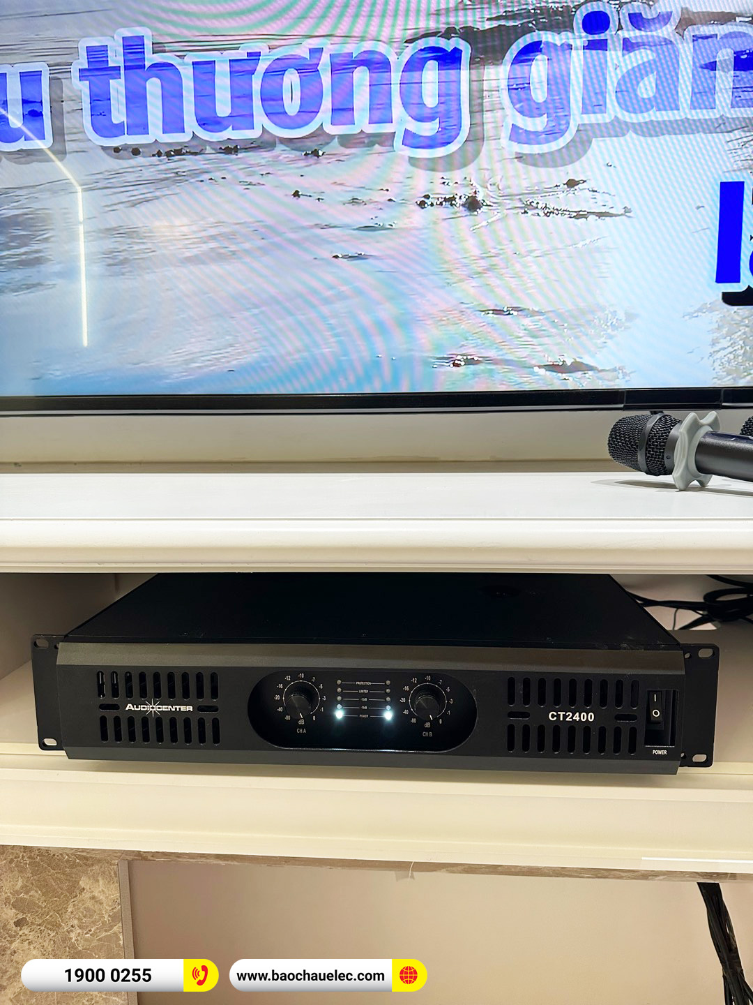 Lắp đặt d&agrave;n karaoke Audiocenter hơn 70tr cho chị Lan tại H&agrave; Nội