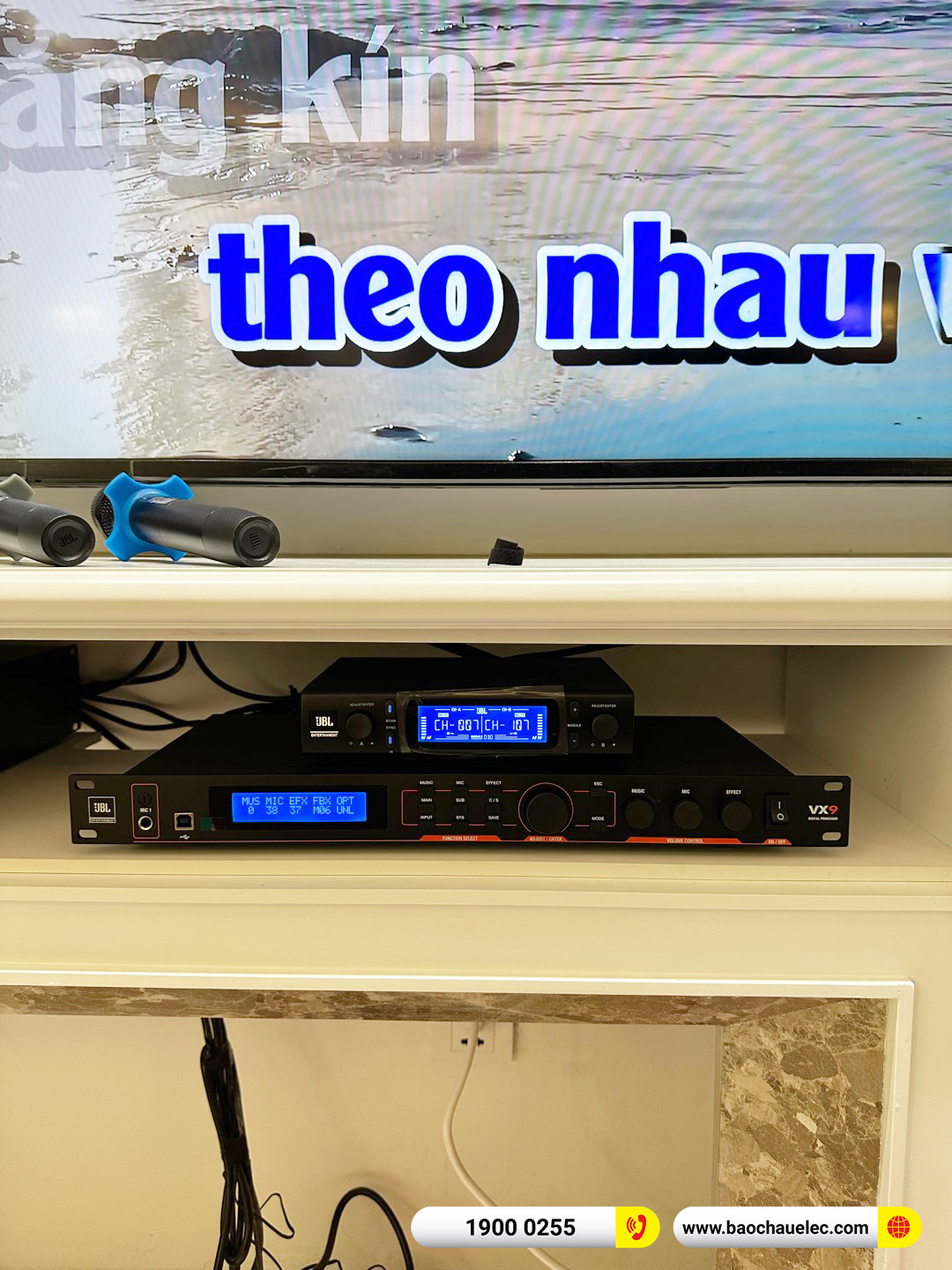 Lắp đặt d&agrave;n karaoke Audiocenter hơn 70tr cho chị Lan tại H&agrave; Nội