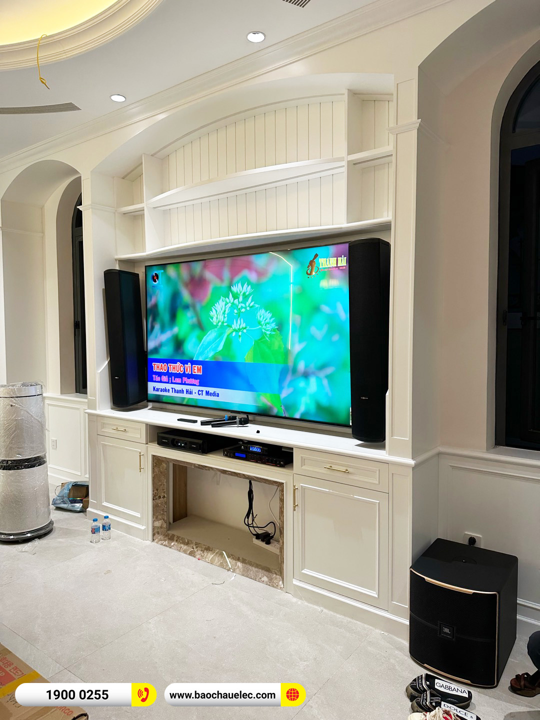 Lắp đặt d&agrave;n karaoke Audiocenter hơn 70tr cho chị Lan tại H&agrave; Nội