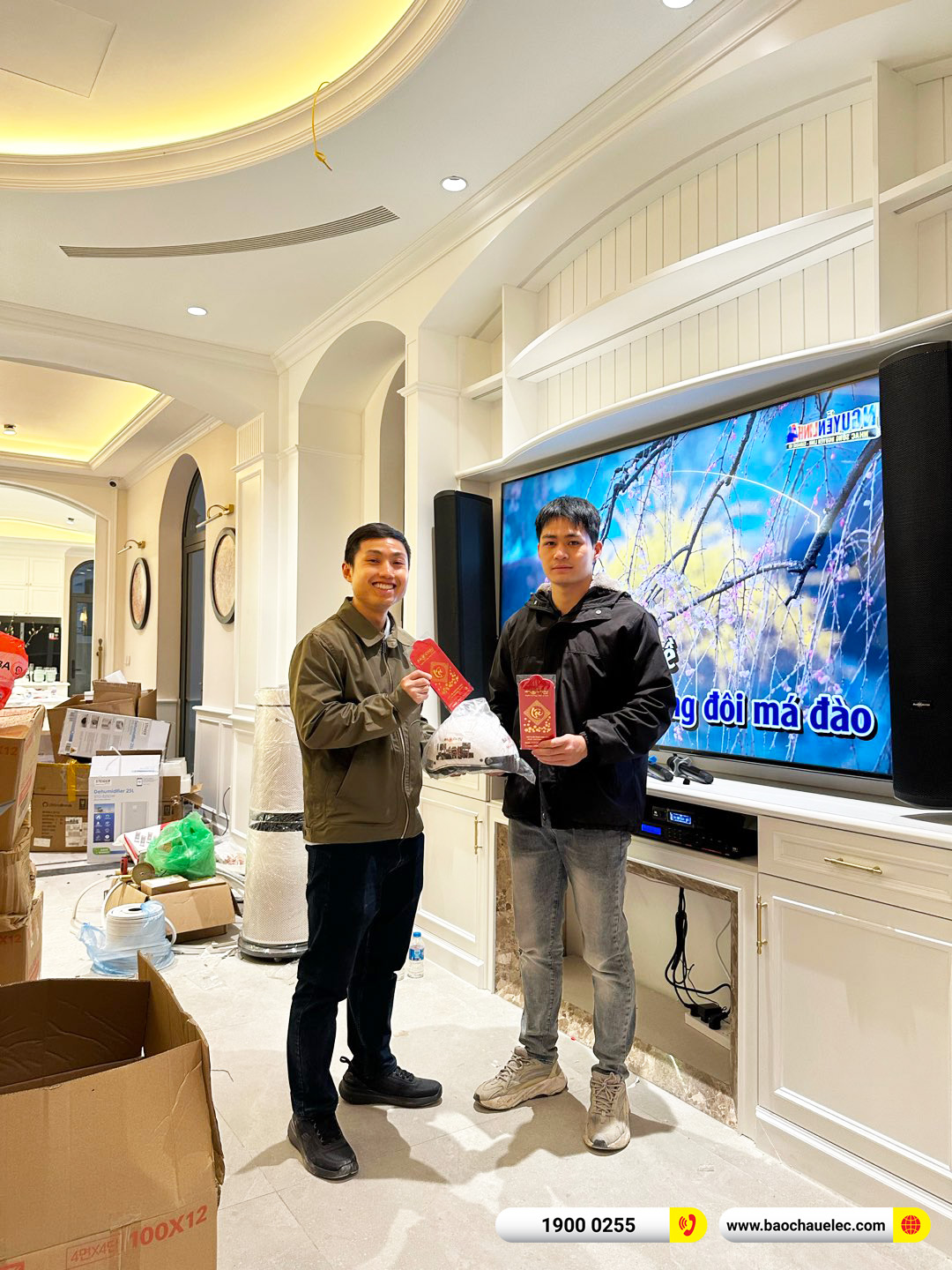 Lắp đặt d&agrave;n karaoke Audiocenter hơn 70tr cho chị Lan tại H&agrave; Nội