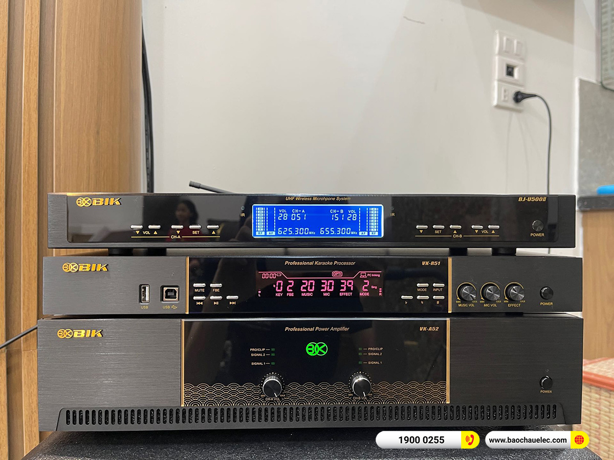 Lắp đặt dàn karaoke BIK hơn 49tr cho bác Thoan tại Hà Nội
