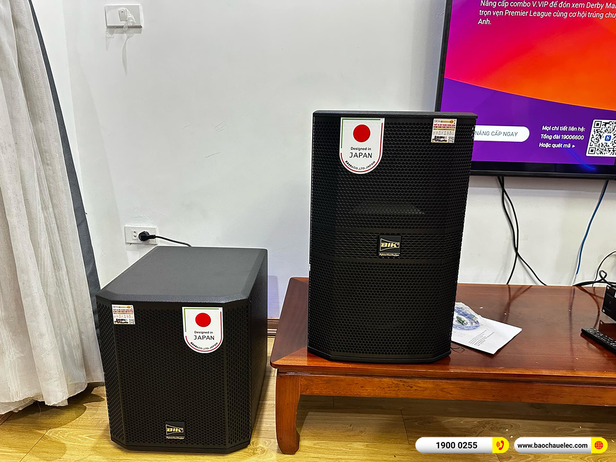 Lắp đặt d&agrave;n karaoke BIK hơn 40tr cho anh Giang tại H&agrave; Nội 