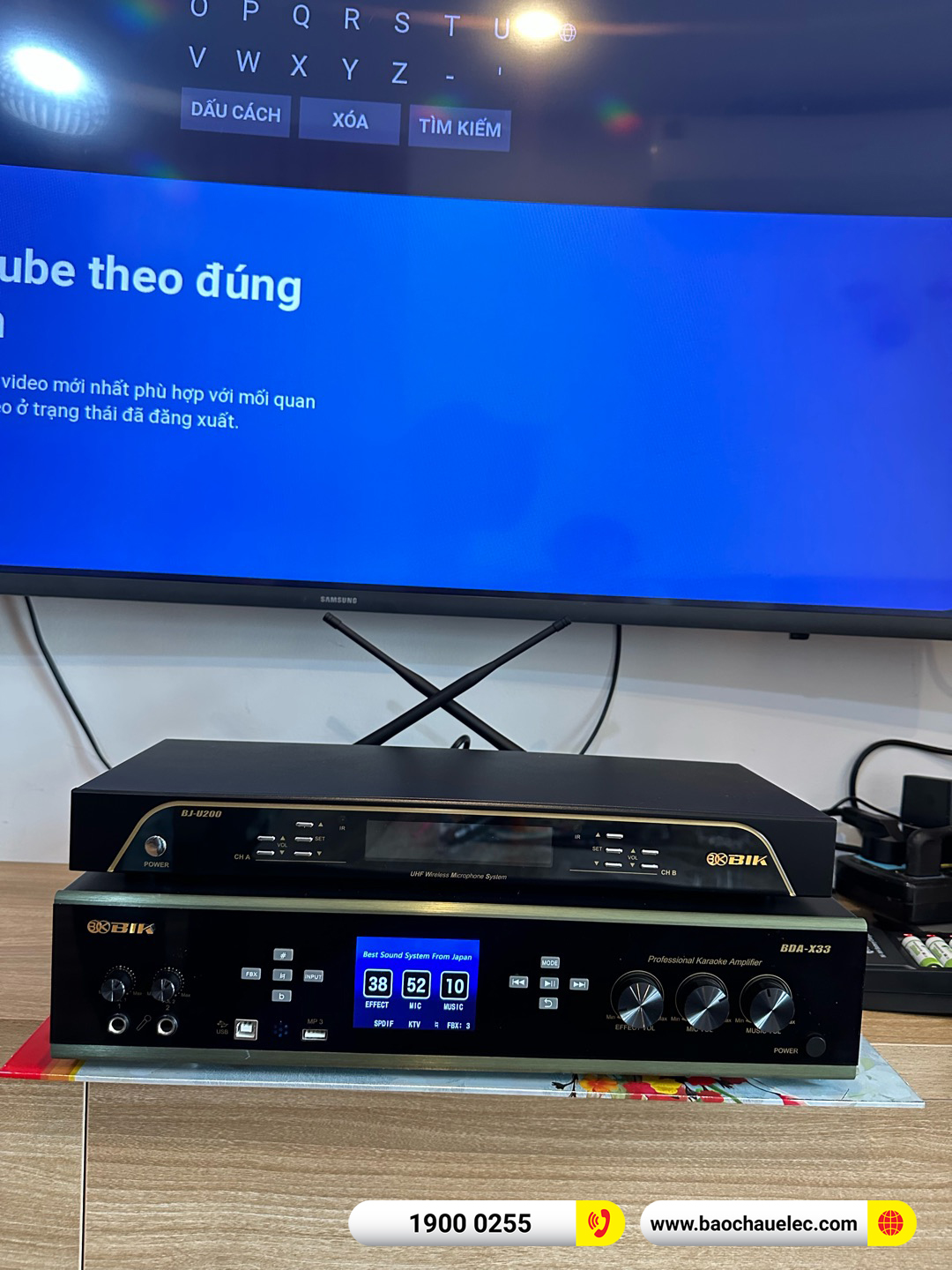 Lắp đặt dàn karaoke BIK hơn 15 triệu cho anh Thắng tại Hà Nội