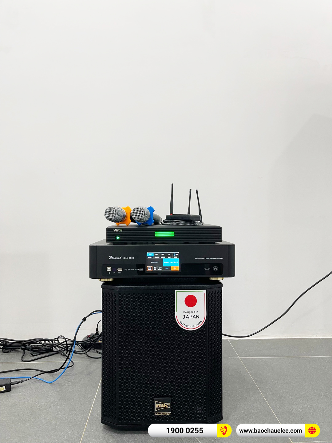 Lắp đặt dàn karaoke BIK hơn 57tr cho Công ty TNHH Thủy tinh HongFei tại Đồng Nai 