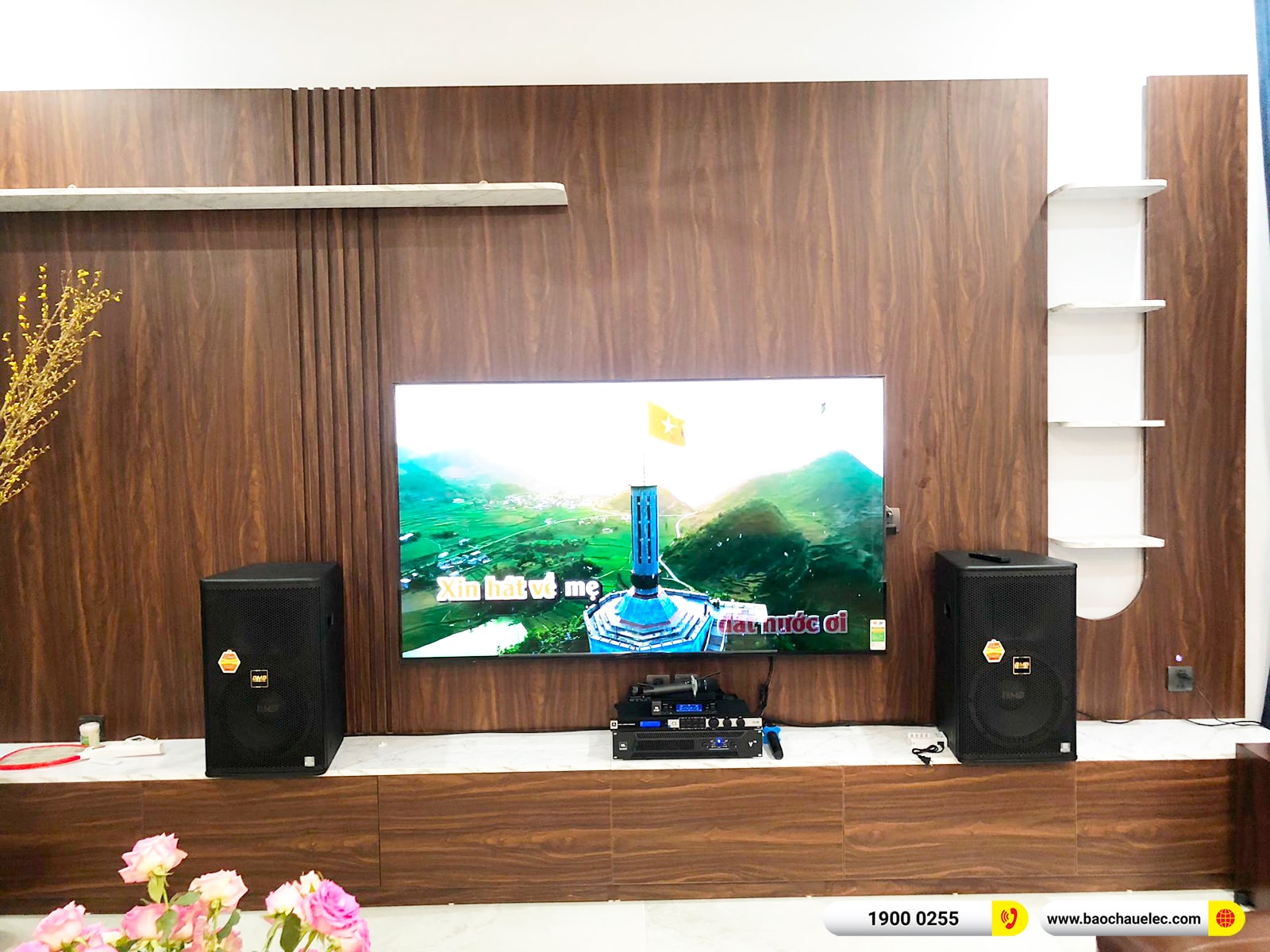 Lắp đặt dàn karaoke BMB hơn 73tr cho anh Thắng tại Hà Nội (BMB 1212SE, JBL V10, KX180A, SW612, VM200) 