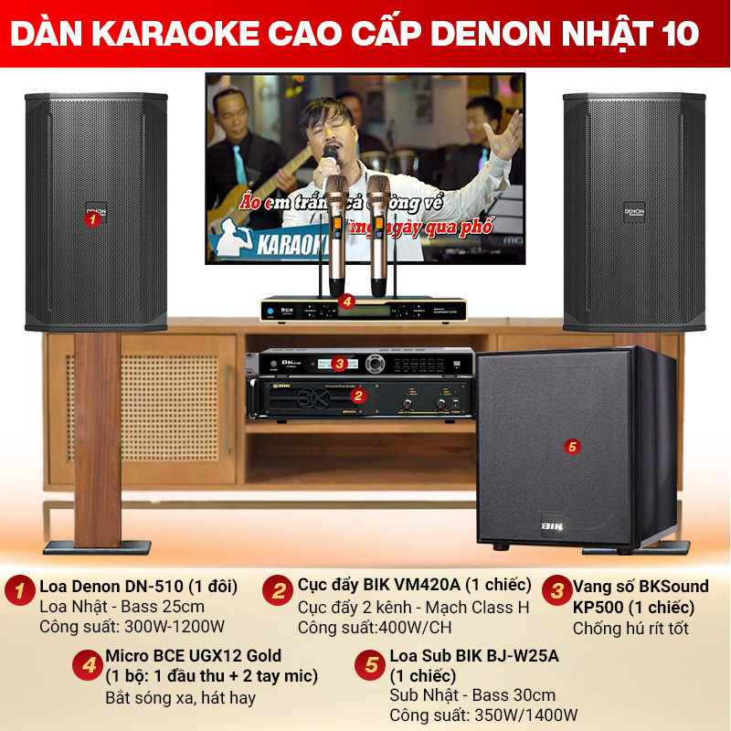 Dàn karaoke cao cấp Denon Nhật 10