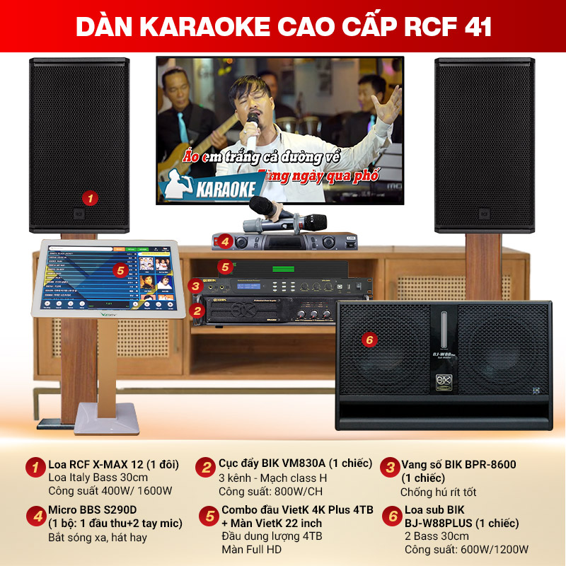 Dàn karaoke cao cấp RCF 41