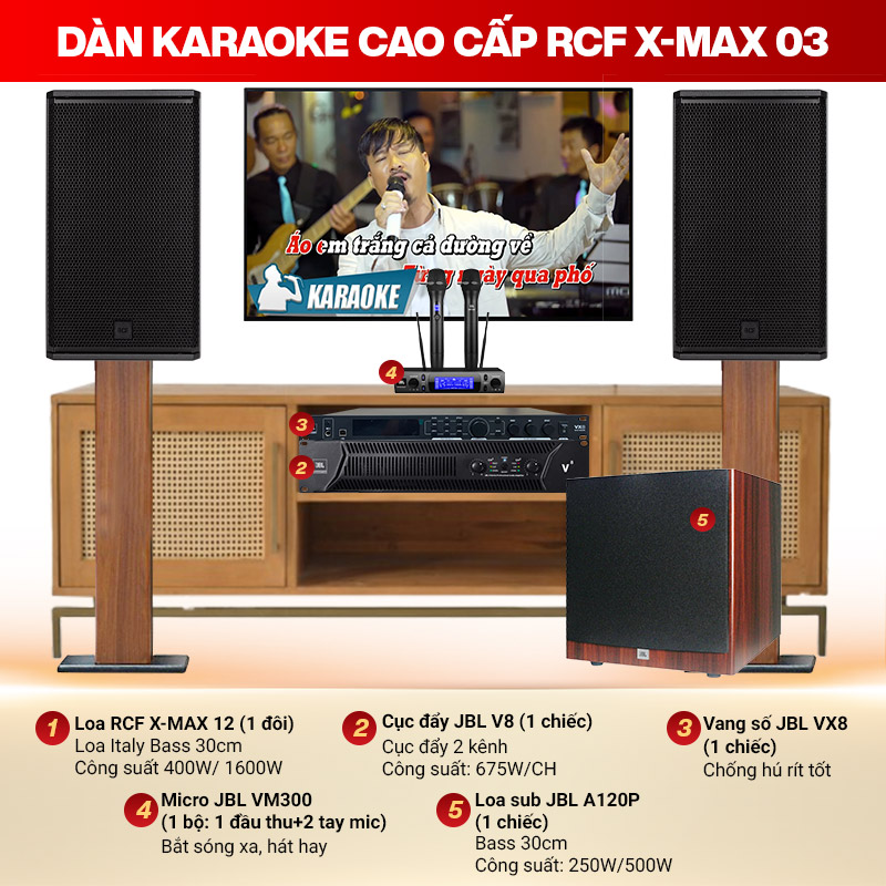 dàn karaoke cao cấp RCF X-MAX 03