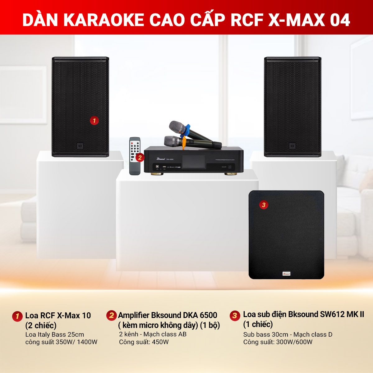 Dàn karaoke cao cấp RCF X-MAX 04