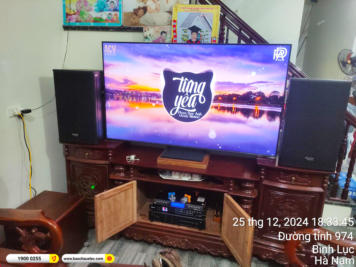 Lắp đặt dàn karaoke Denon hơn 32tr cho chị Hằng tại Hà Nam