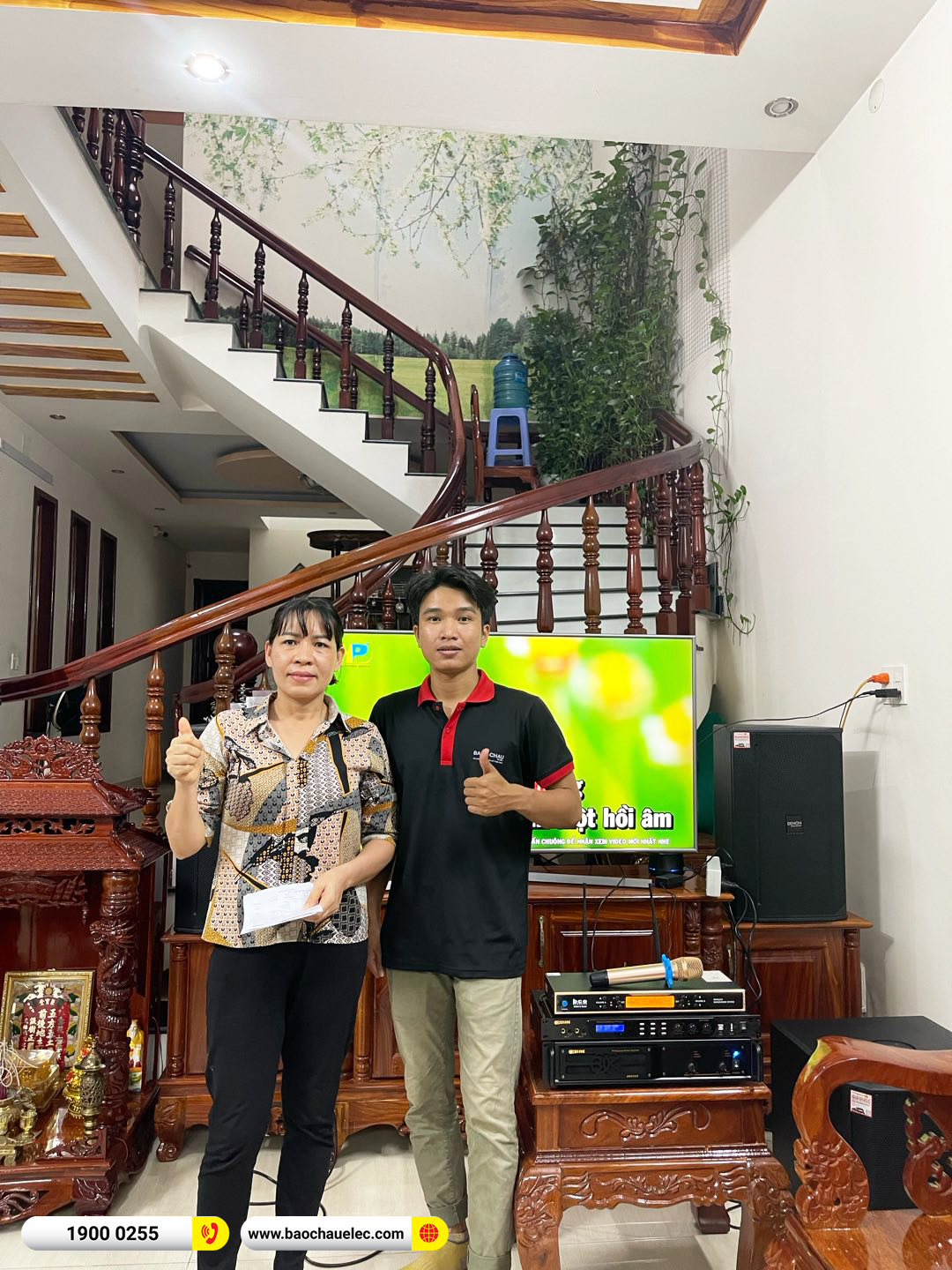 Lắp đặt dàn karaoke Denon hơn 54tr cho chị Hồng tại Đồng Nai