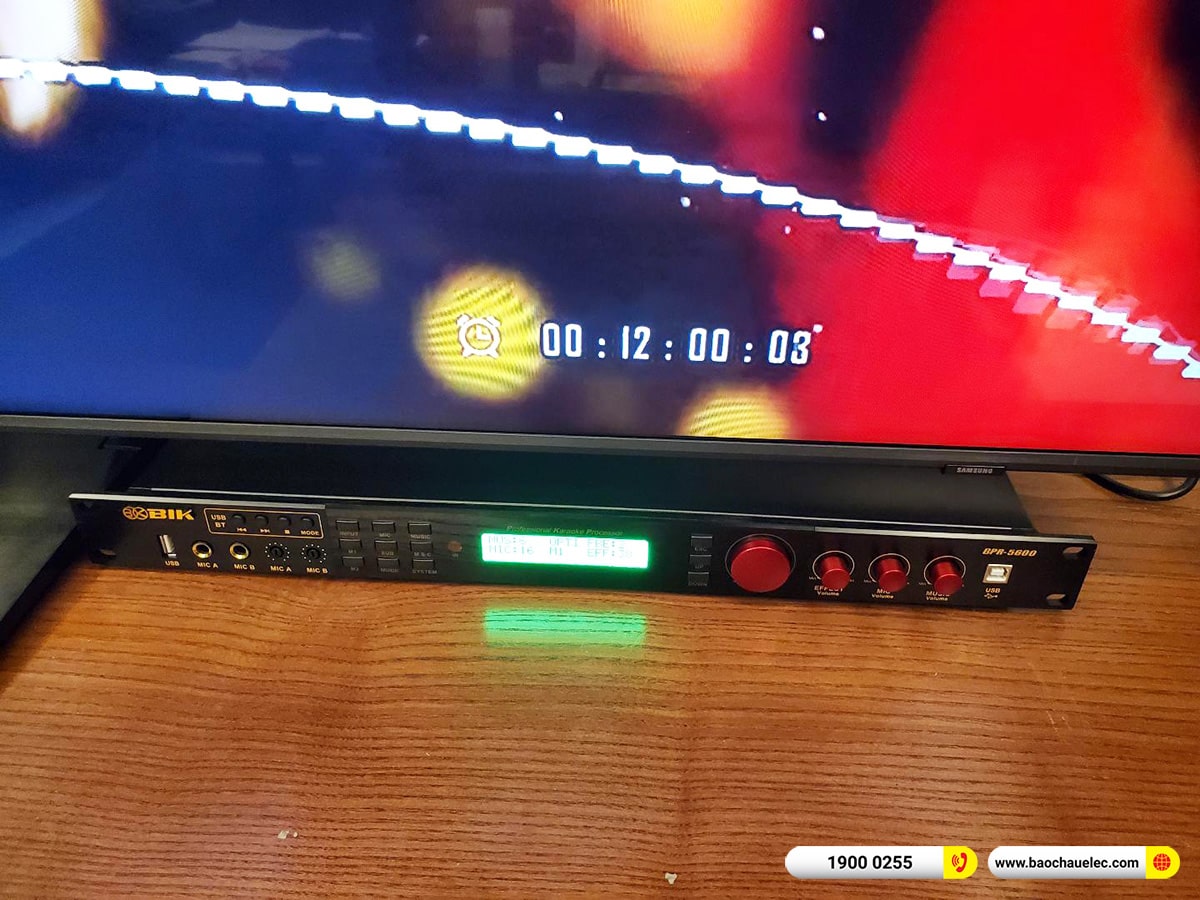 Lắp đặt dàn karaoke BIK hơn 31tr cho chị Nga tại Hà Nội (BIK BSP 410II, VM620A, BPR-5600, BJ-U500)