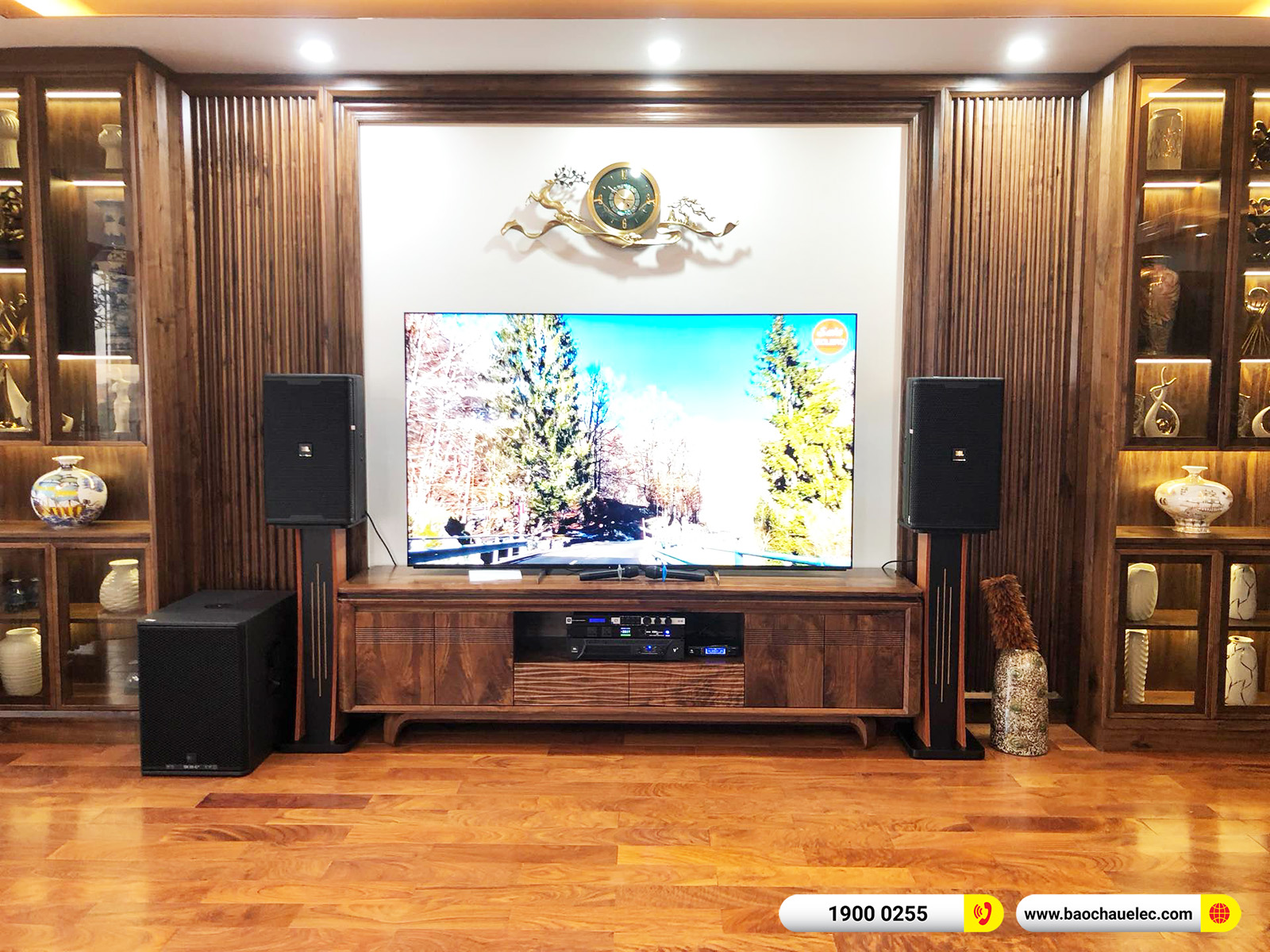 Lắp đặt dàn karaoke JBL hơn 121tr cho chú Chiến tại Hà Nội (JBL KP6012, JBL V8, KX180A, 705AS MK3, VM300,…) 