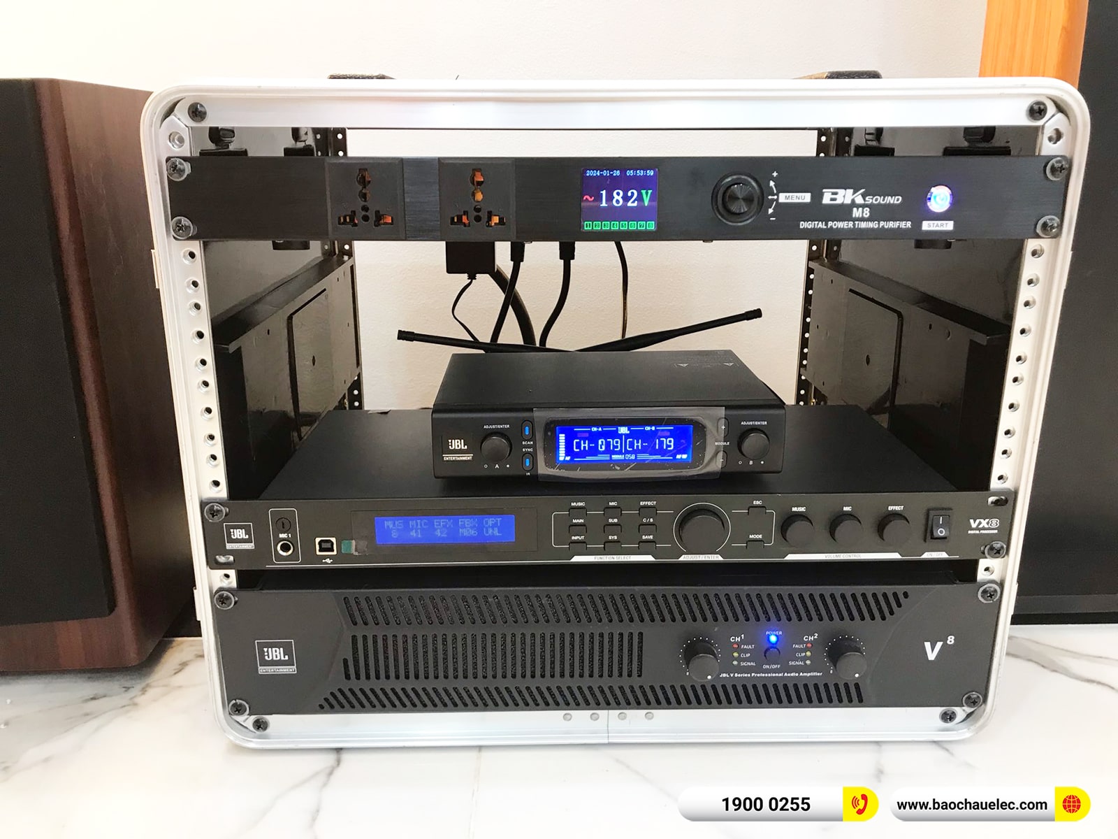 Lắp đặt dàn karaoke RCF hơn 91tr cho chú Cửu tại Nam Định (RCF X-Max 12, JBL V8, JBL VX8, A120P,…)